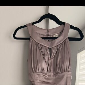 Sangria Elegant Ruched Satin Dress